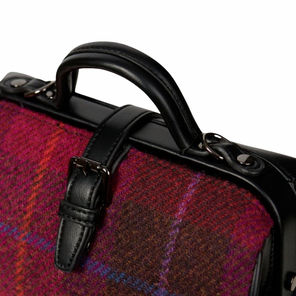 Islander Harris Tweed Medium Doctor Bag 'Fuchsia Tartan'