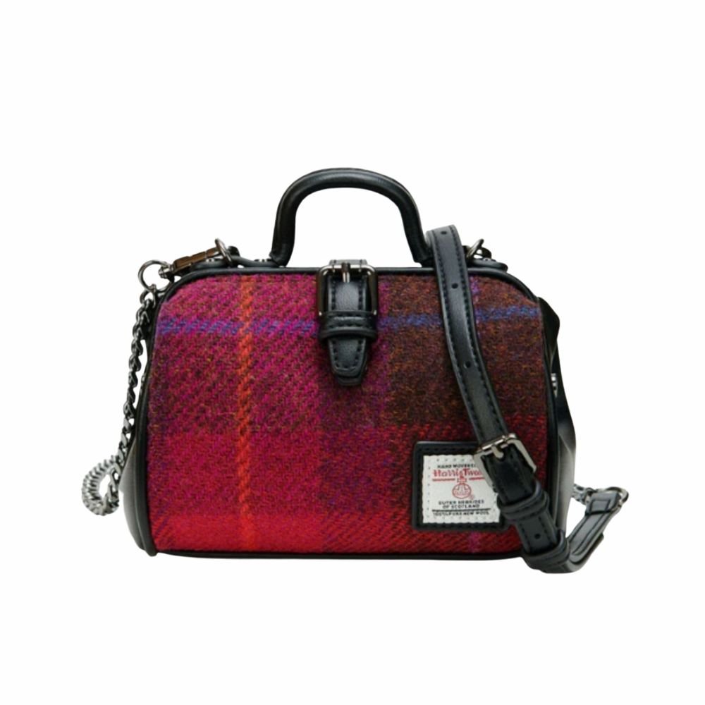 Islander Harris Tweed Medium Doctor Bag 'Fuchsia Tartan'
