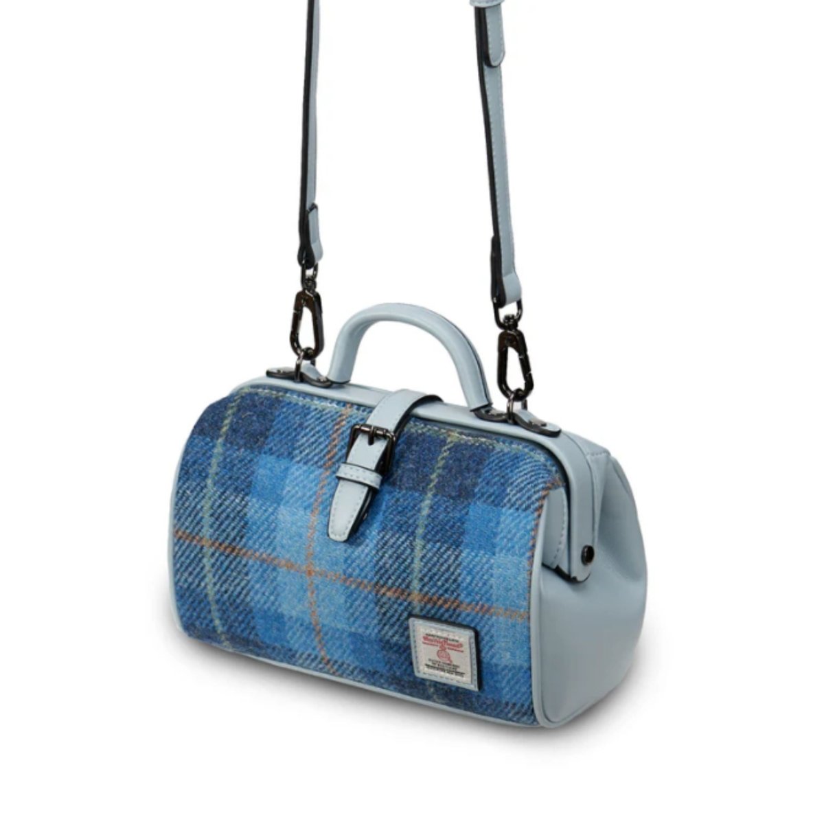 Islander Harris Tweed Medium Doctor Bag 'Blue Tartan' - The Celtic Gift Store - Bags