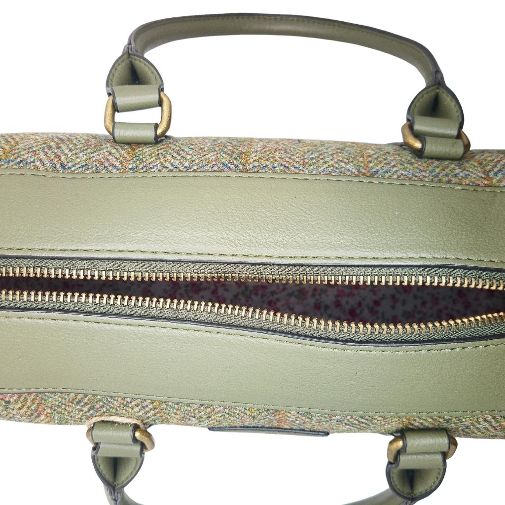 Islander Harris Tweed Medium Duffel Bag 'Chestnut Herringbone'