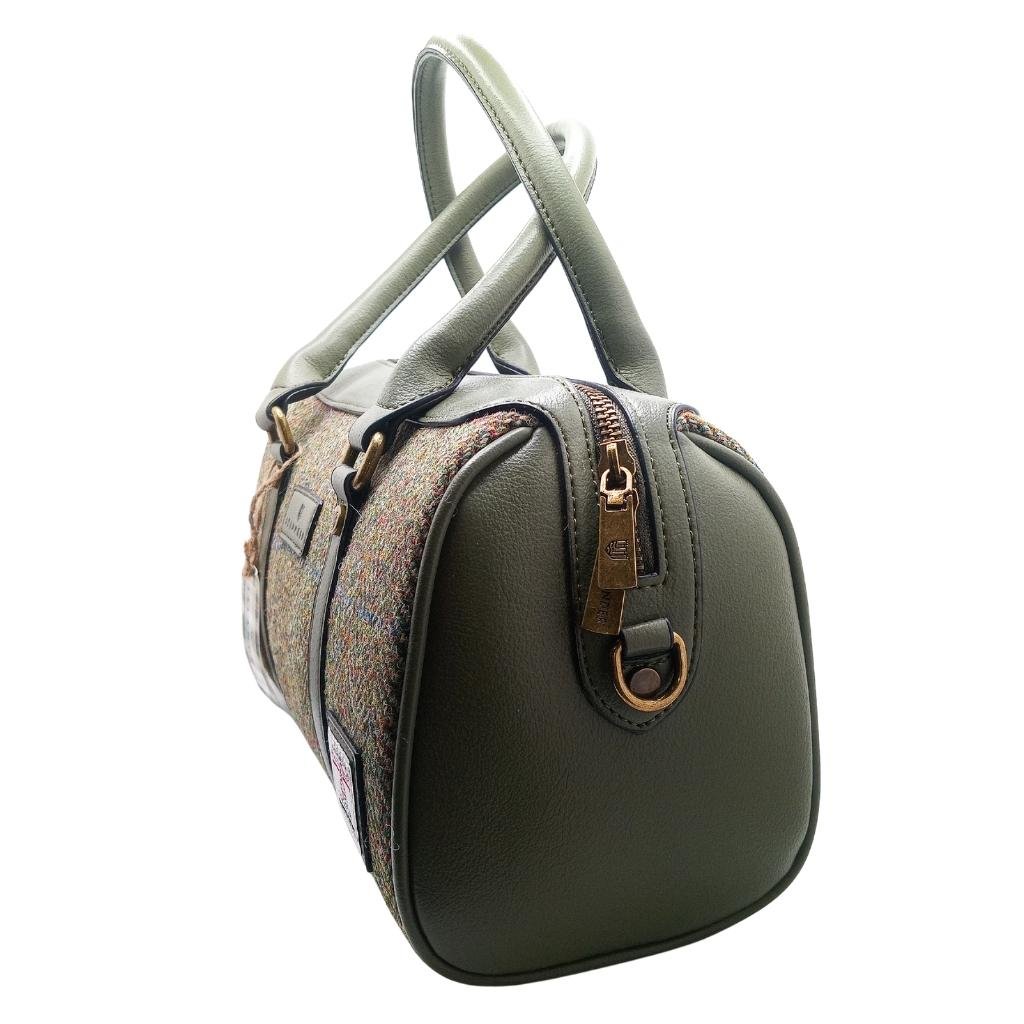 Islander Harris Tweed Medium Duffel Bag 'Chestnut Herringbone'