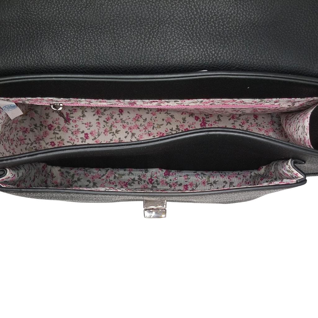 Islander Harris Tweed Medium Satchel 'Black Herringbone' by Islander - Handbags