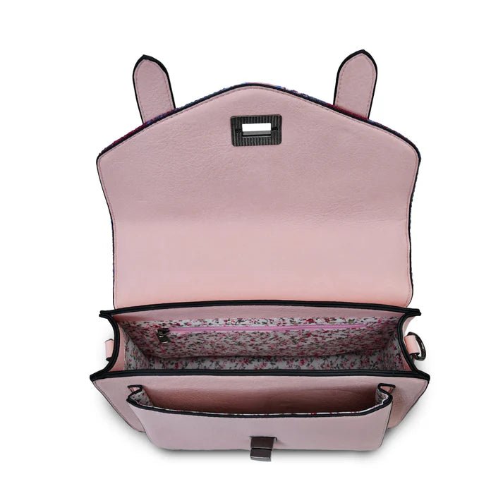 Islander Harris Tweed Medium Satchel 'Pink and Green Tartan' - The Celtic Gift Store - Handbags