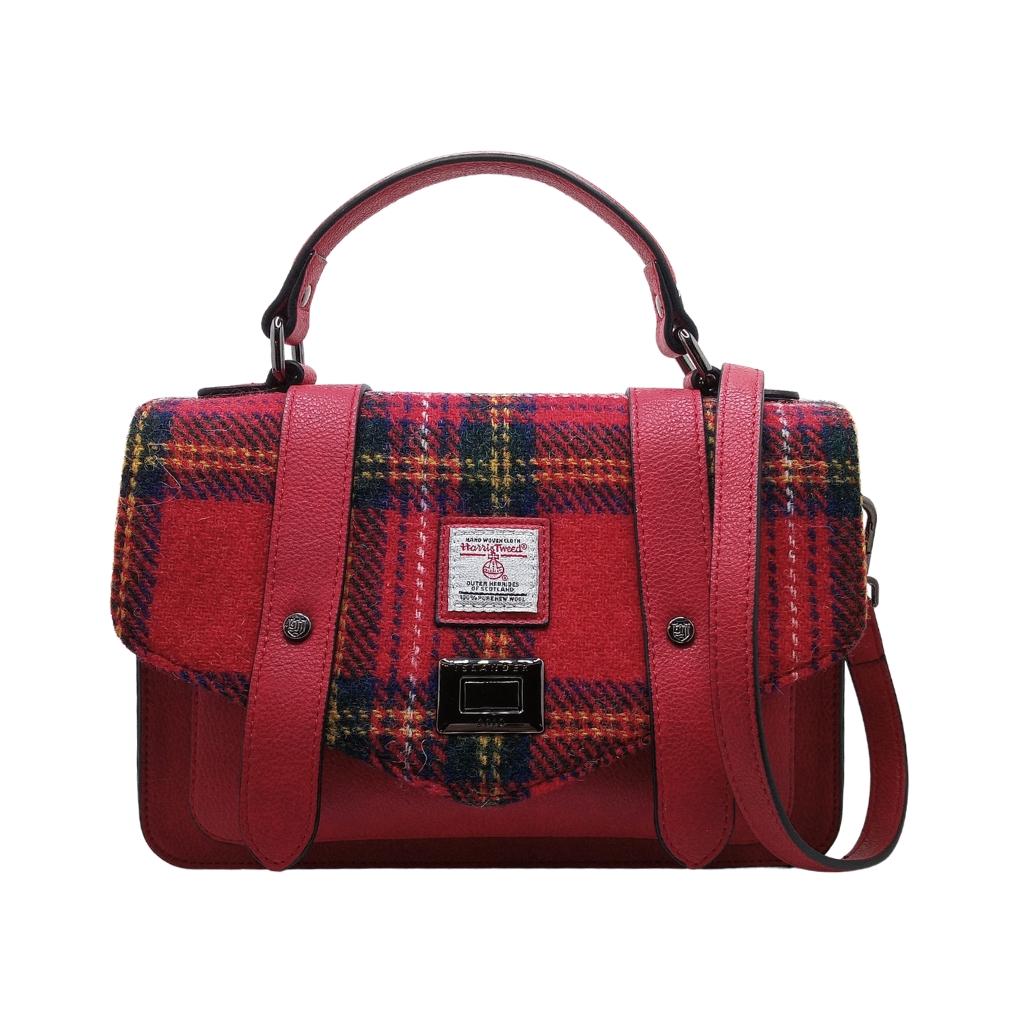 Islander Harris Tweed Medium Satchel 'Royal Stewart Tartan' by Islander - Handbags