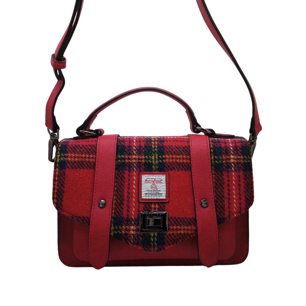 Islander Harris Tweed Medium Satchel 'Royal Stewart Tartan' by Islander - Handbags