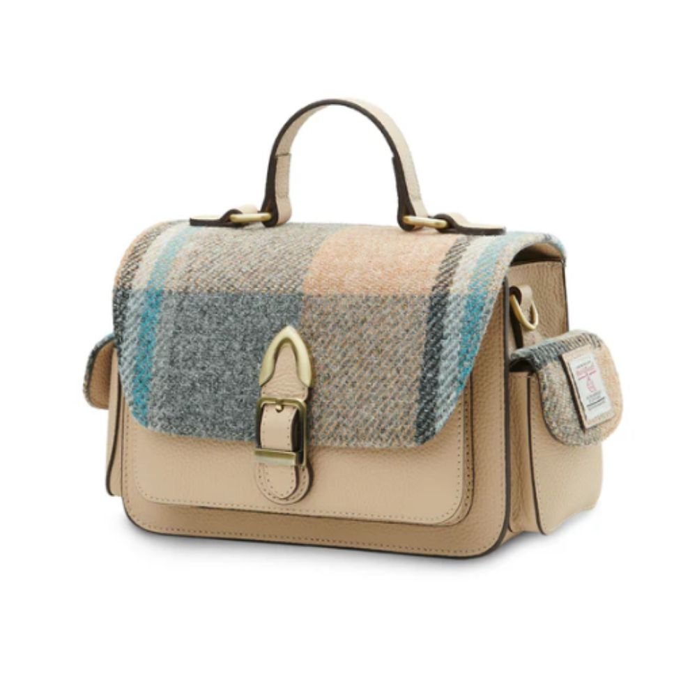 Islander Harris Tweed Melrose Leather Crossbody 'Islander Check' - The Celtic Gift Store - Handbags