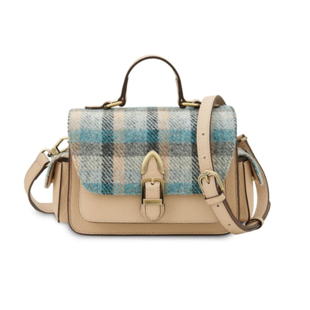 Islander Harris Tweed Melrose Leather Crossbody 'Islander Check' - The Celtic Gift Store - Handbags