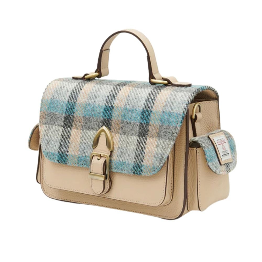 Islander Harris Tweed Melrose Leather Crossbody 'Islander Tartan'