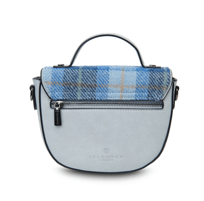 Islander Harris Tweed Mini Cobble Satchel 'Fuchsia Tartan' - The Celtic Gift Store - Handbags