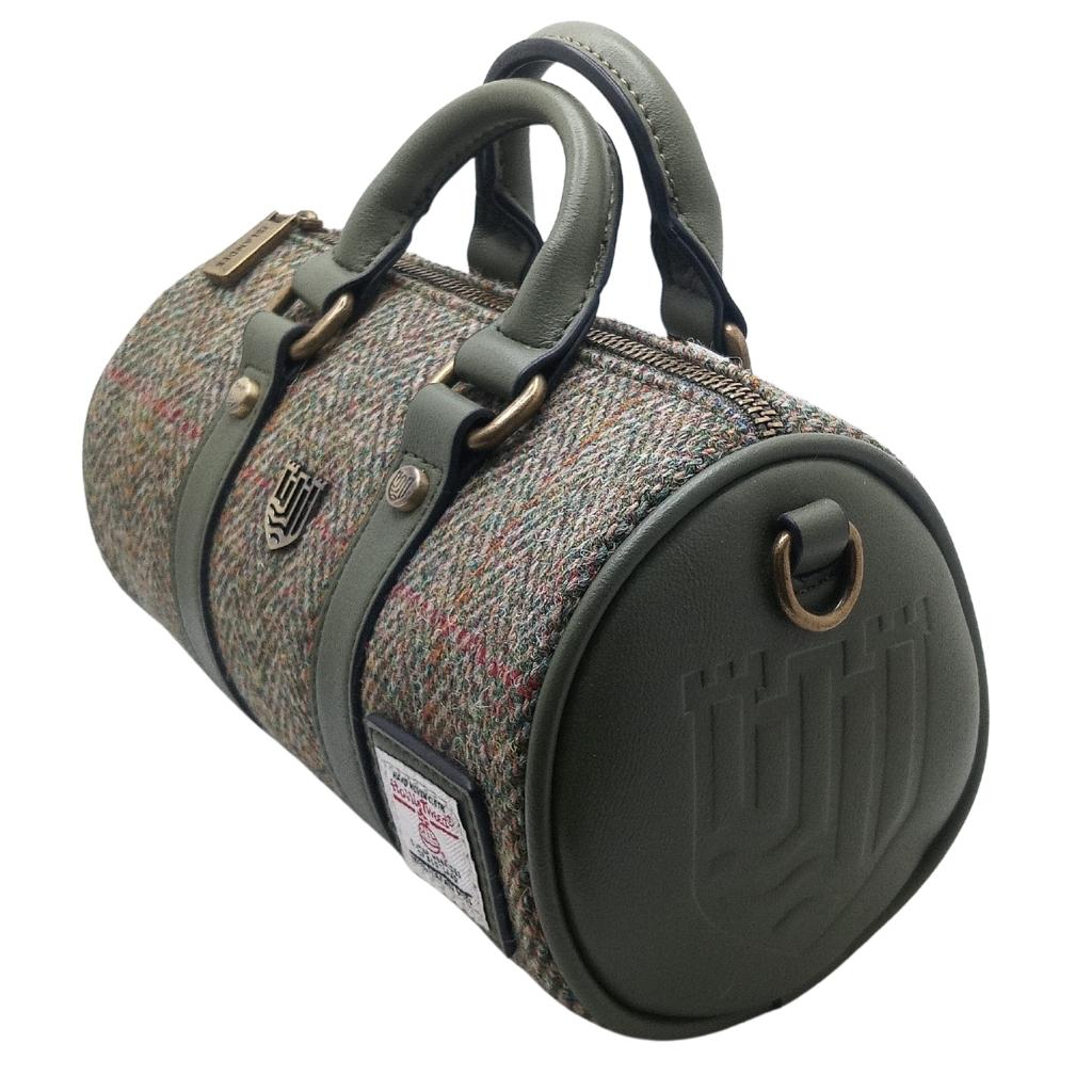 Islander Harris Tweed Mini Duffel Bag 'Chestnut Herringbone'