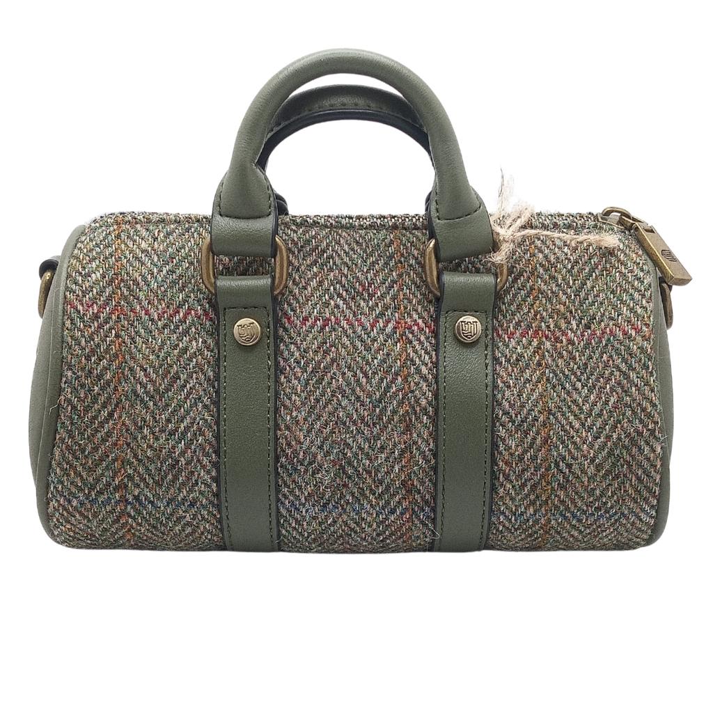 Islander Harris Tweed Mini Duffel Bag 'Chestnut Herringbone'