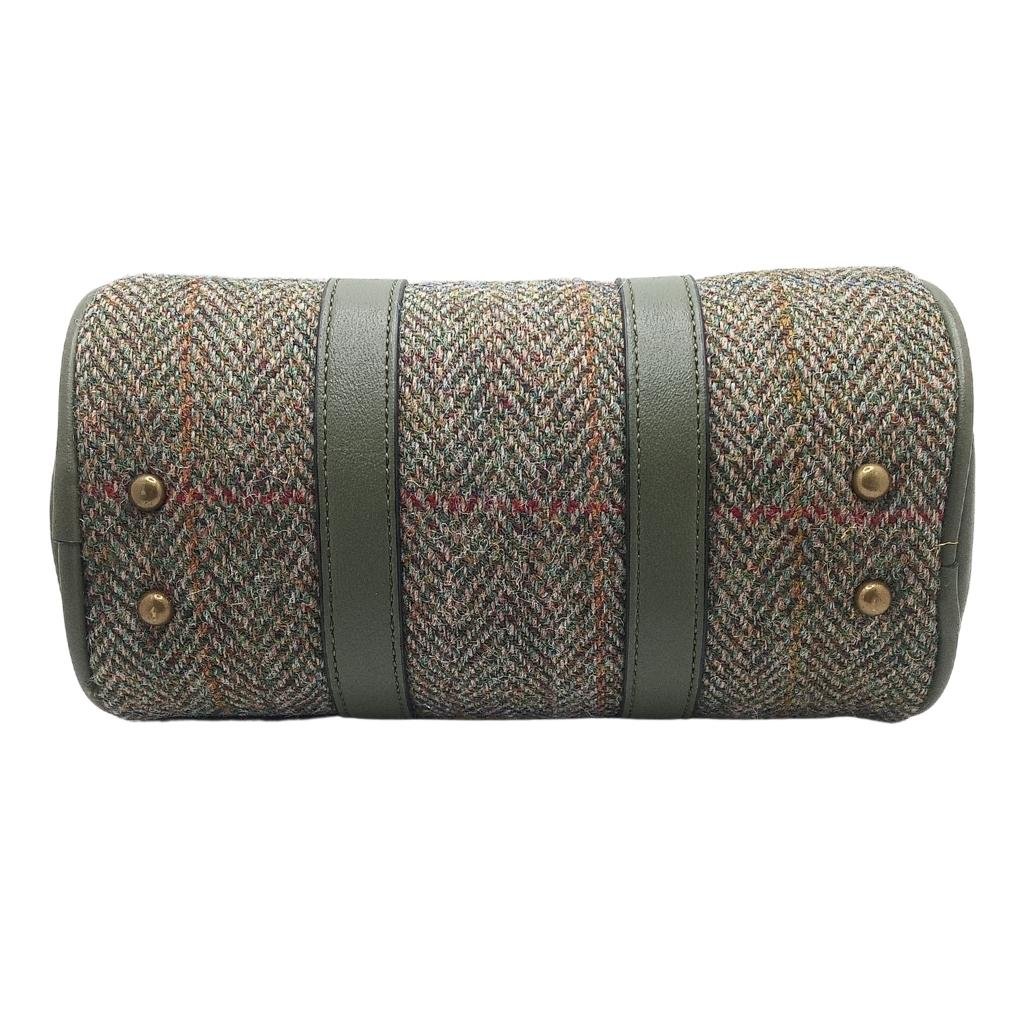 Islander Harris Tweed Mini Duffel Bag 'Chestnut Herringbone'