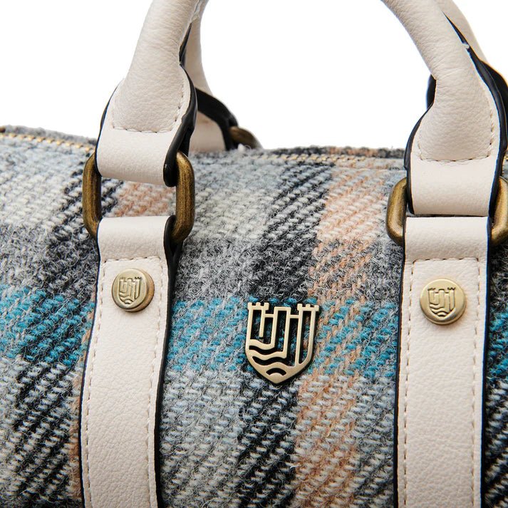 Islander Harris Tweed Mini Duffle Bag 'Chestnut Herringbone' - The Celtic Gift Store - Handbags