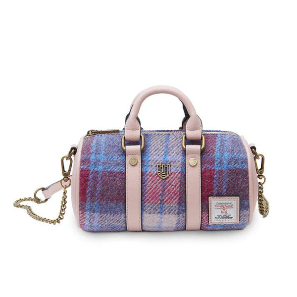 Islander Harris Tweed Mini Duffle Bag 'Chestnut Herringbone' - The Celtic Gift Store - Handbags