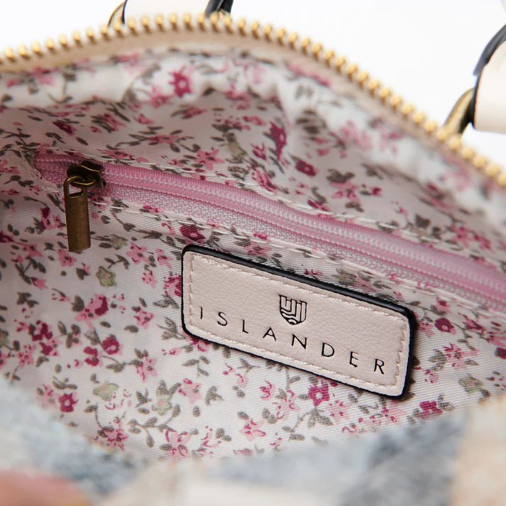 Islander Harris Tweed Mini Duffle Bag 'Chestnut Herringbone' - The Celtic Gift Store - Handbags