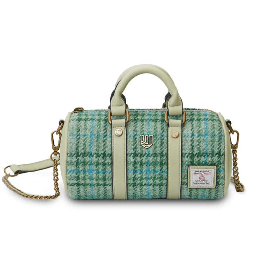 Islander Harris Tweed Mini Duffle Bag 'Mint Tartan' - The Celtic Gift Store - Handbags