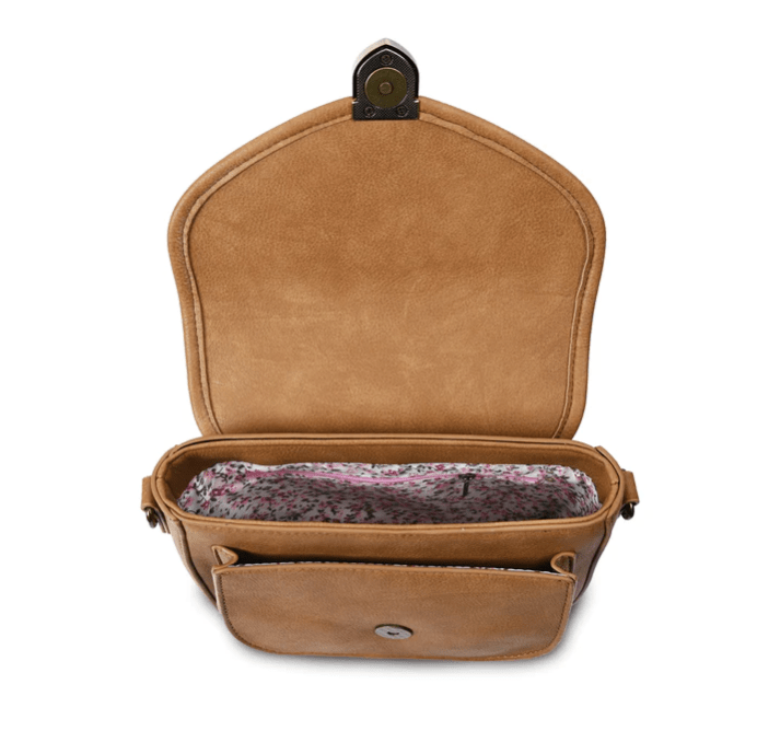 Islander Harris Tweed Mini Saddle Bag 'Fuchsia Tartan' - The Celtic Gift Store - Handbags