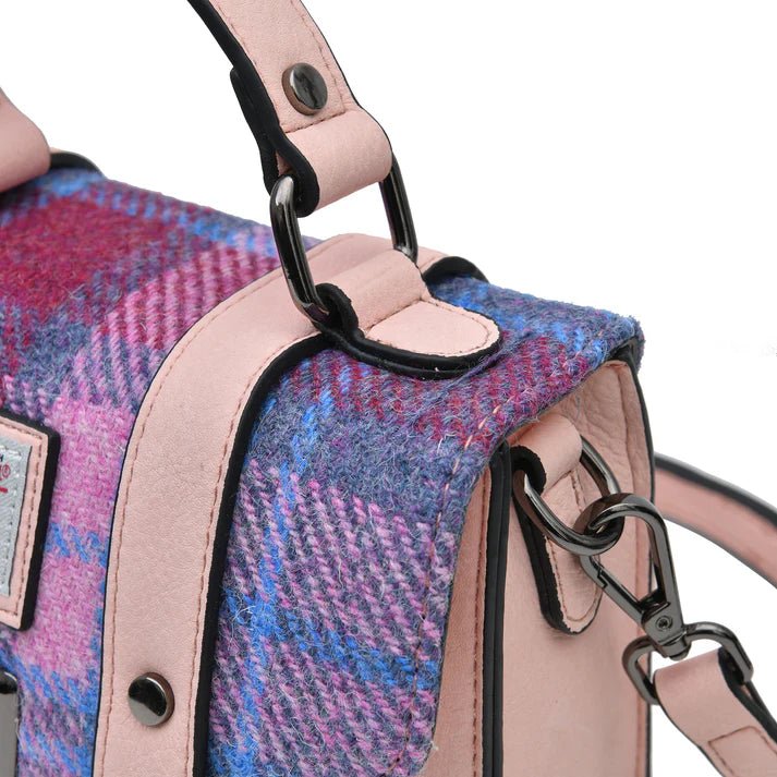 Islander Harris Tweed Mini Satchel 'Black Watch' - The Celtic Gift Store - Handbags