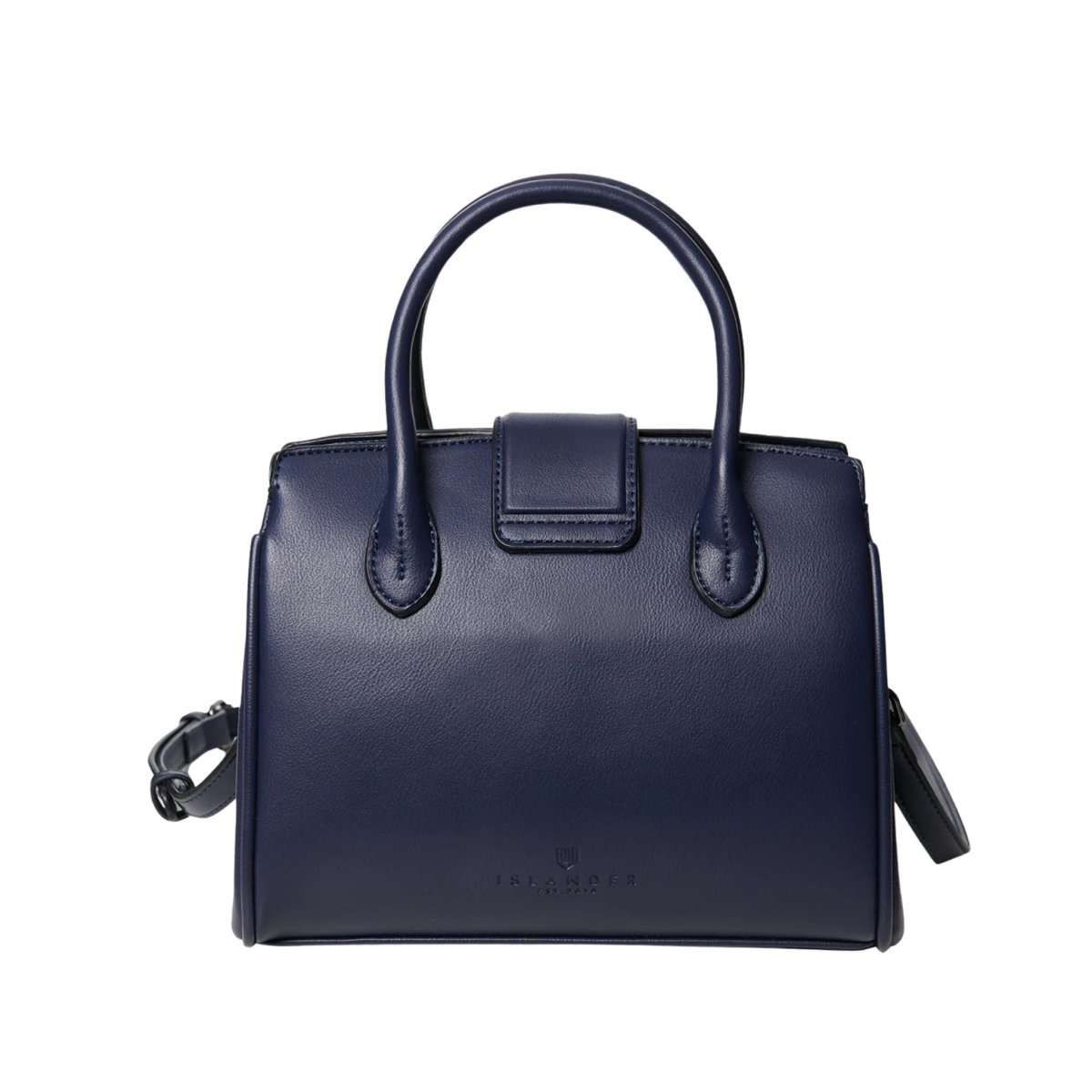 Islander Harris Tweed Mini Tiree Tote 'Navy Overcheck'