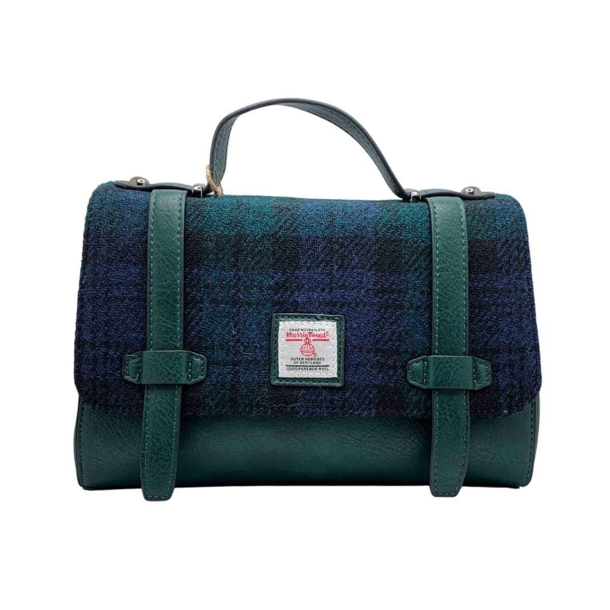Islander Harris Tweed Orkney Satchel 'Black Watch Tartan' - The Celtic Gift Store - Handbags