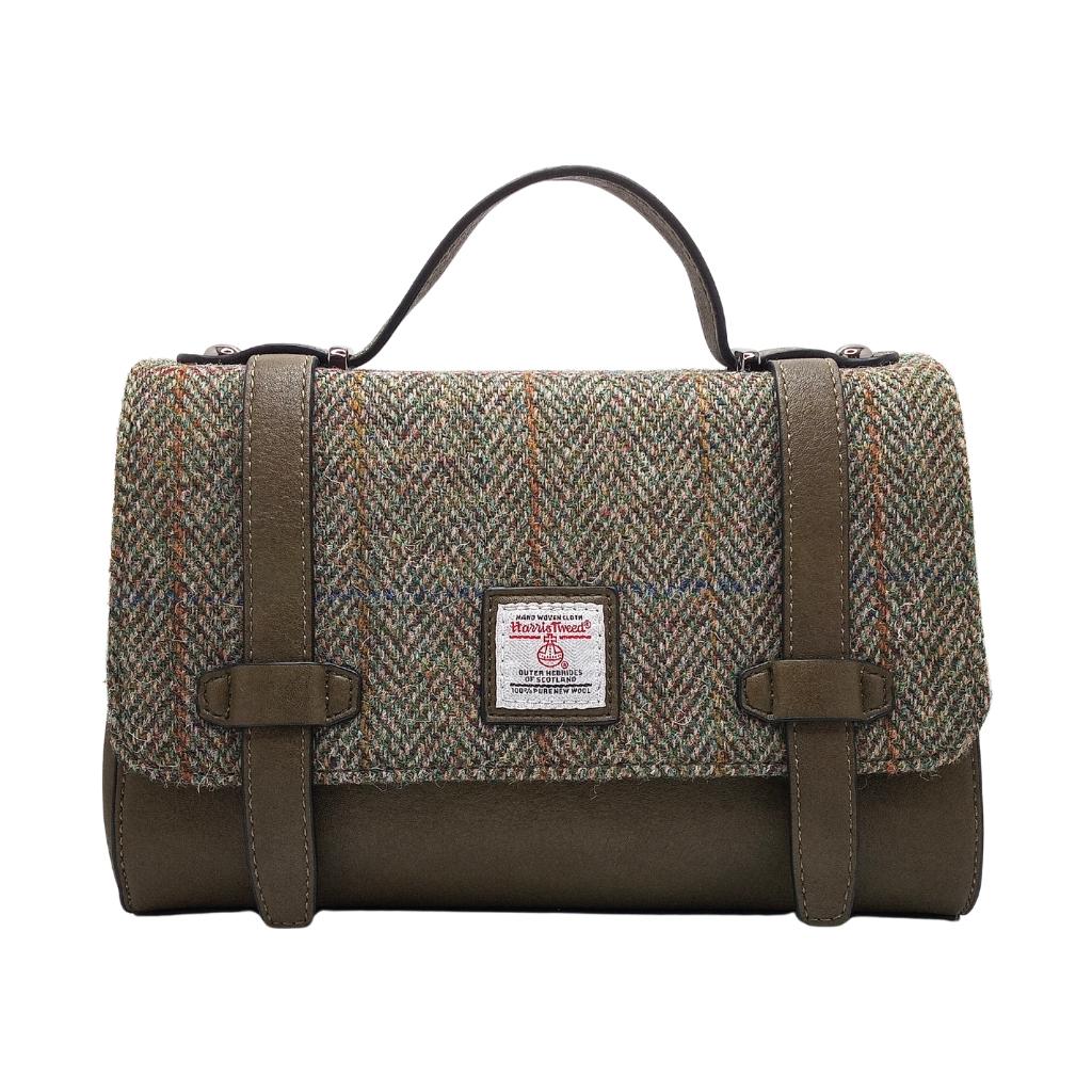 Islander Harris Tweed Orkney Satchel 'Chestnut Herringbone' by Islander - Handbags