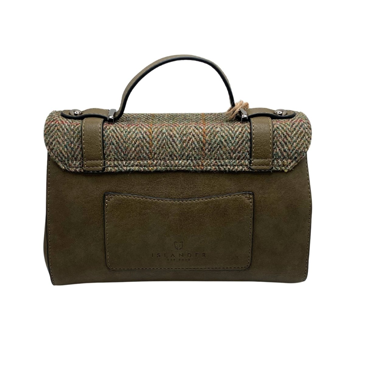 Islander Harris Tweed Orkney Satchel 'Chestnut Herringbone' - The Celtic Gift Store - Handbags