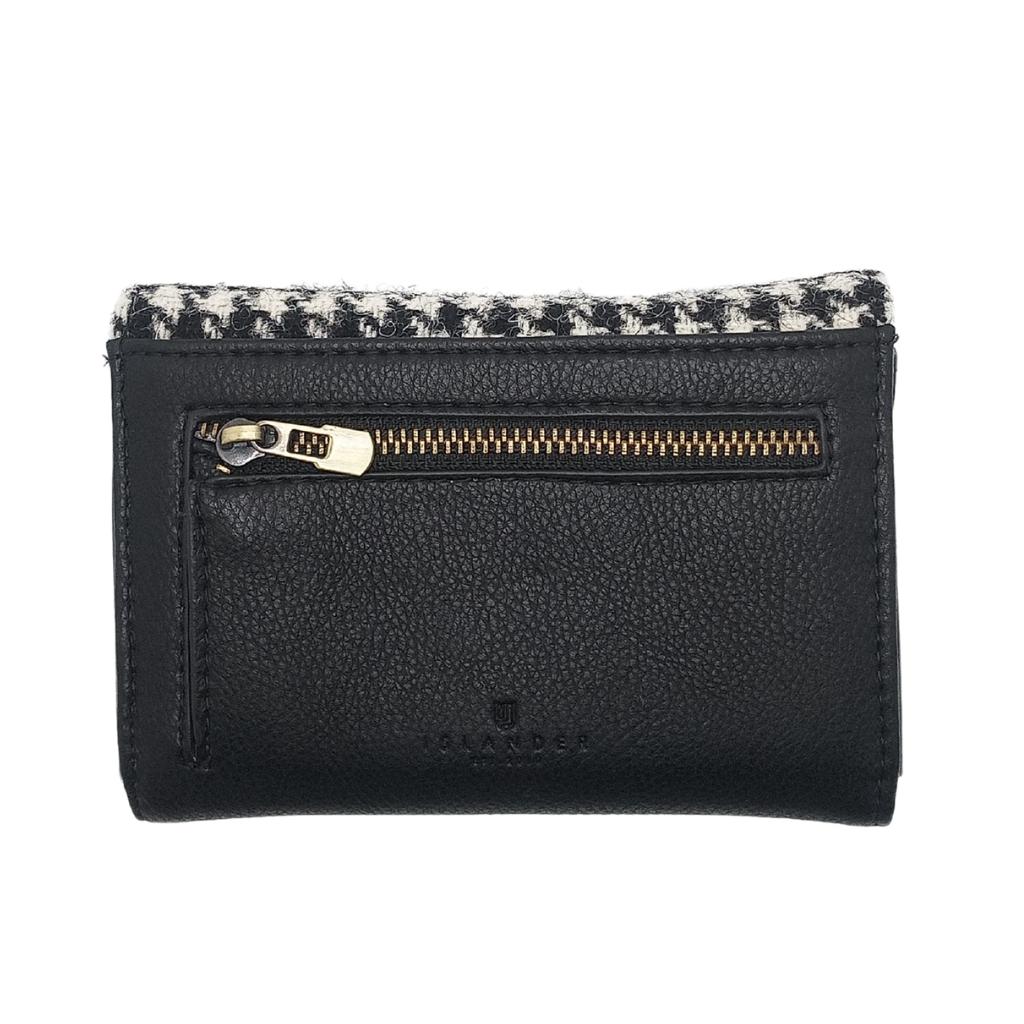Islander Harris Tweed Small Clasp Clutch Purse 'Black and White Dogtooth'