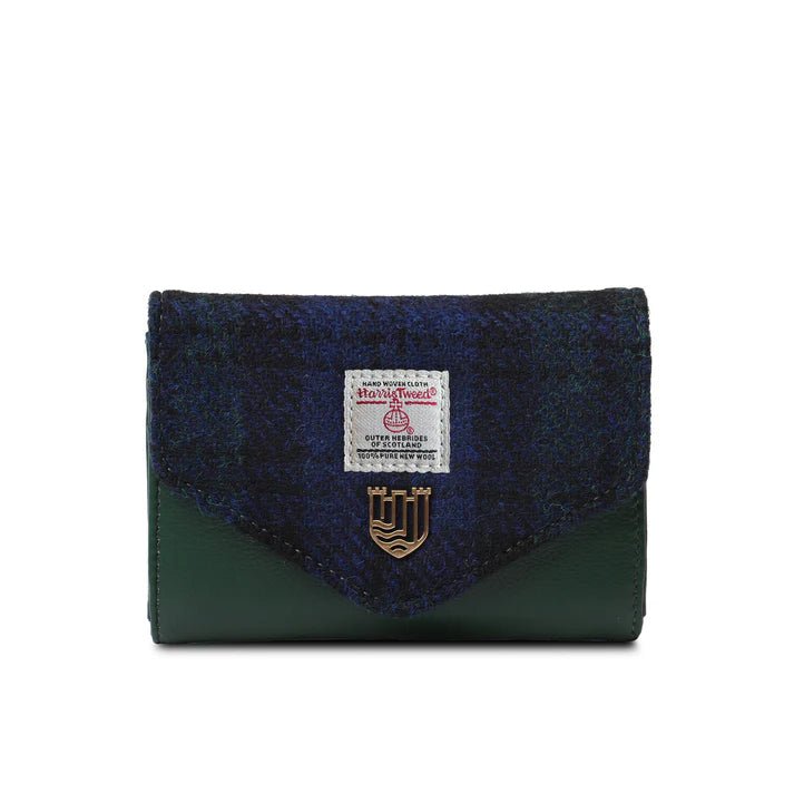 Islander Harris Tweed Small Clasp Clutch Purse 'Black Watch Tartan' - The Celtic Gift Store - Handbags