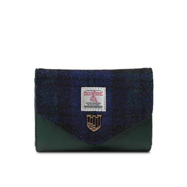 Islander Harris Tweed Small Clasp Clutch Purse 'Black Watch Tartan' - The Celtic Gift Store - Handbags