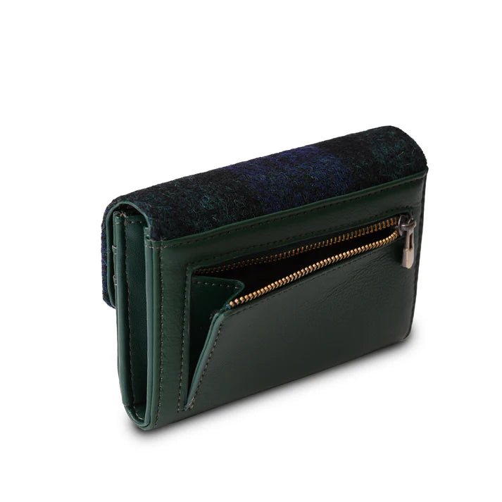 Islander Harris Tweed Small Clasp Clutch Purse 'Black Watch Tartan' - The Celtic Gift Store - Handbags