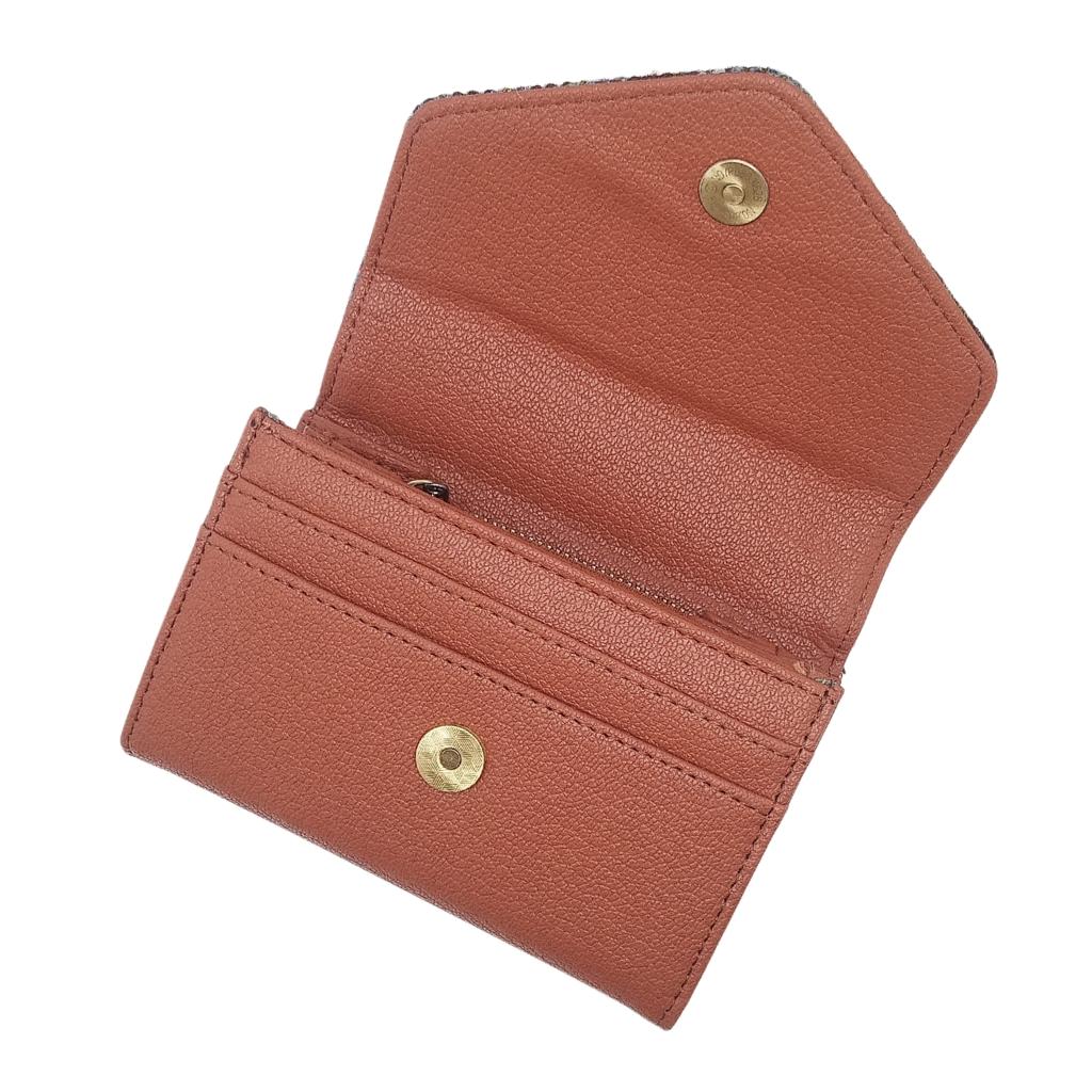 Islander Harris Tweed Small Clasp Clutch Purse 'Chestnut Blue Tartan'