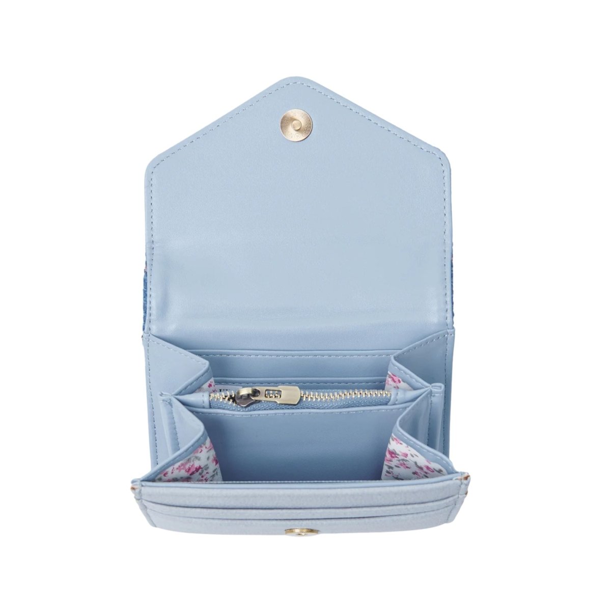 Islander Harris Tweed Small Clasp Clutch Purse 'Chestnut Blue Tartan'