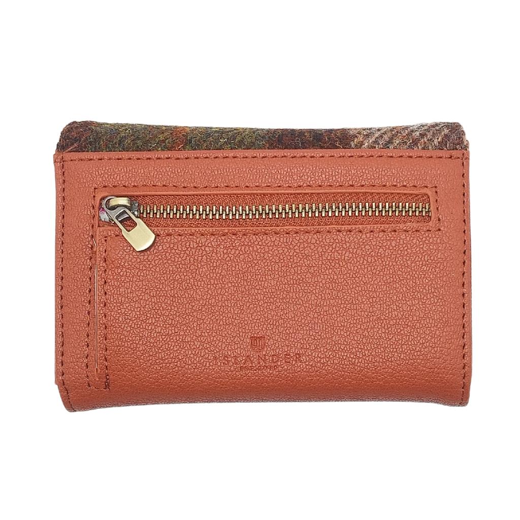Islander Harris Tweed Small Clasp Clutch Purse 'Chestnut Tartan'