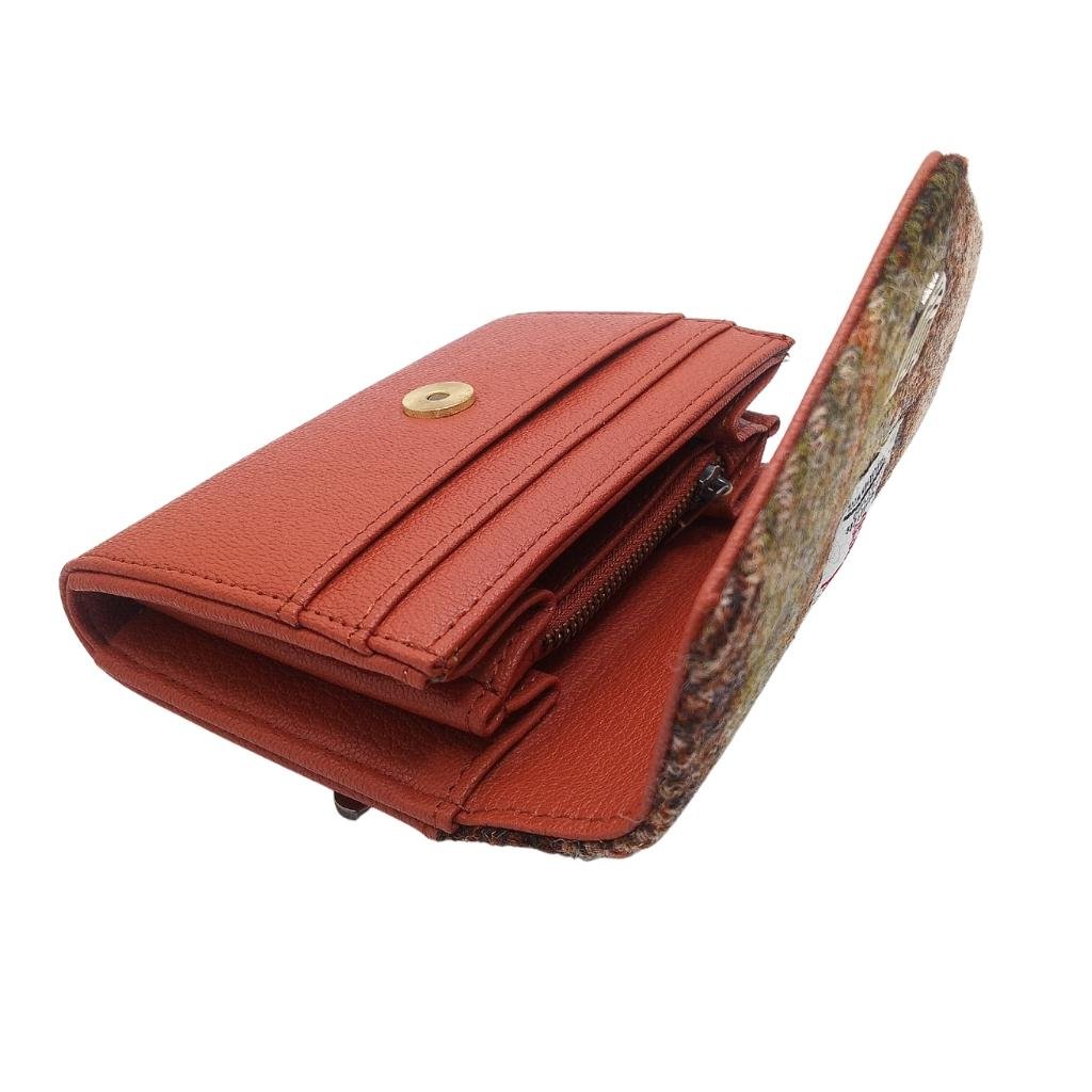 Islander Harris Tweed Small Clasp Clutch Purse 'Chestnut Tartan'