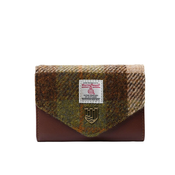 Islander Harris Tweed Small Clasp Clutch Purse 'Chestnut Tartan'