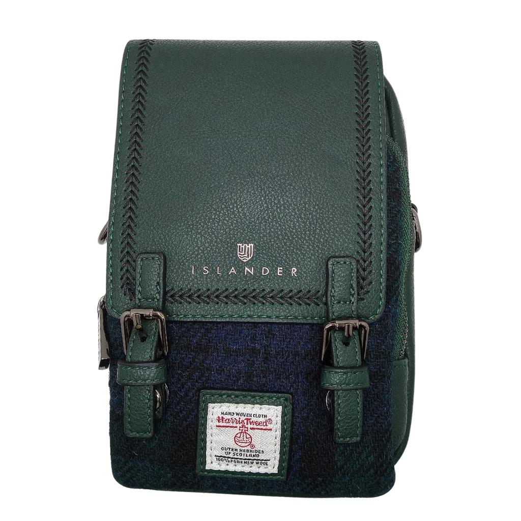 Islander Harris Tweed The Baby Jura Crossbody Bag 'Black Watch Tartan' by Islander - Handbags