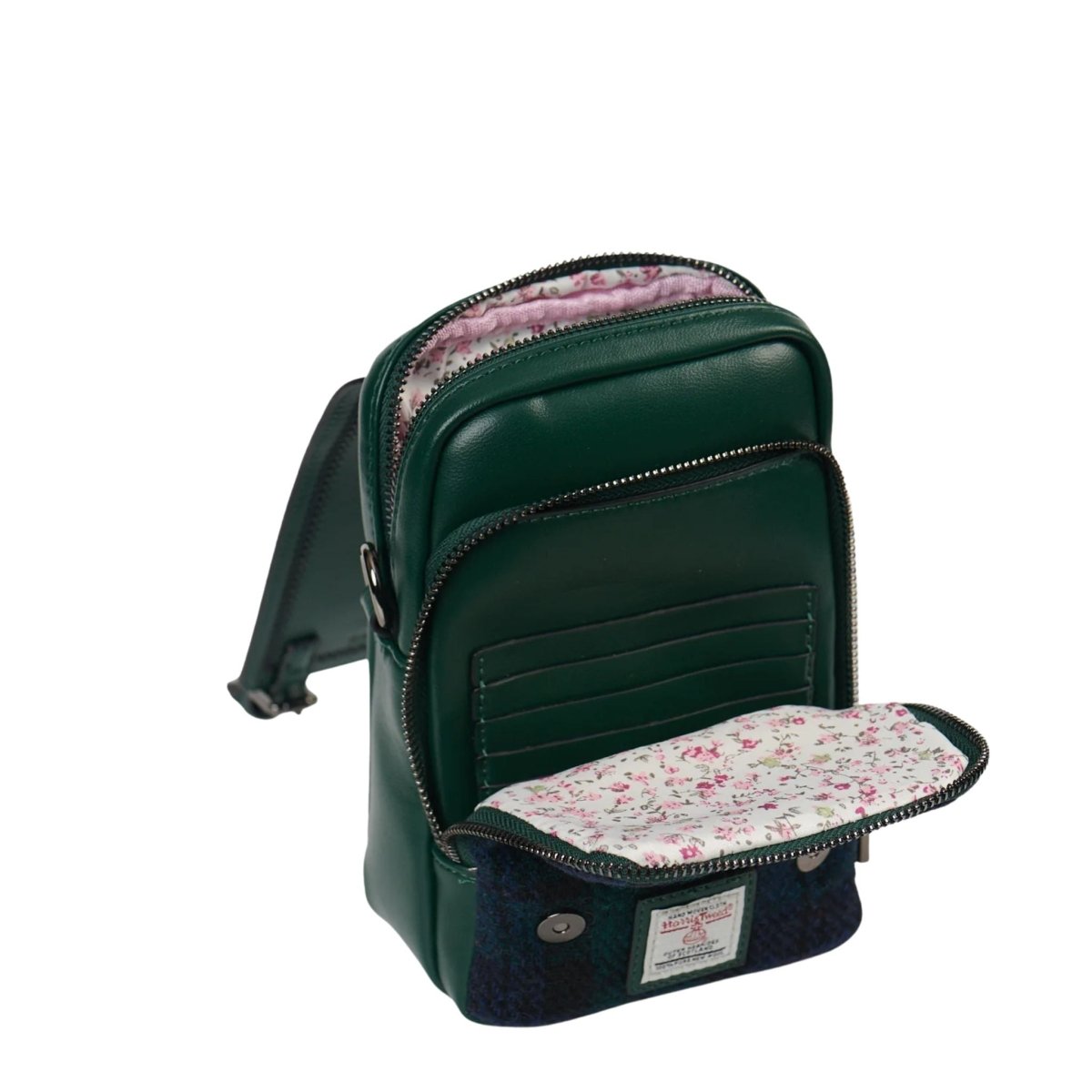 Islander Harris Tweed The Baby Jura Crossbody Bag 'Black Watch Tartan'