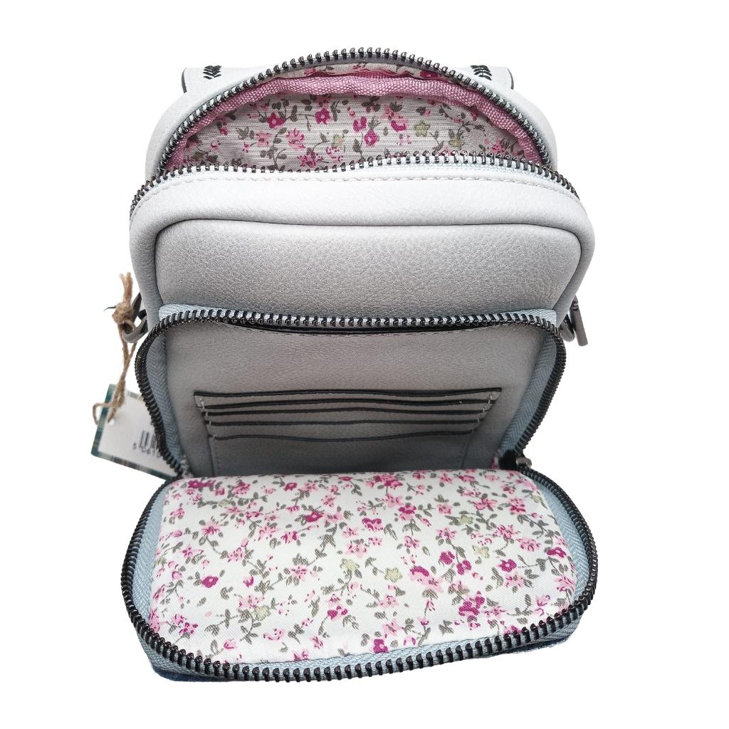 Islander Harris Tweed The Baby Jura Crossbody Bag 'Blue Tartan'