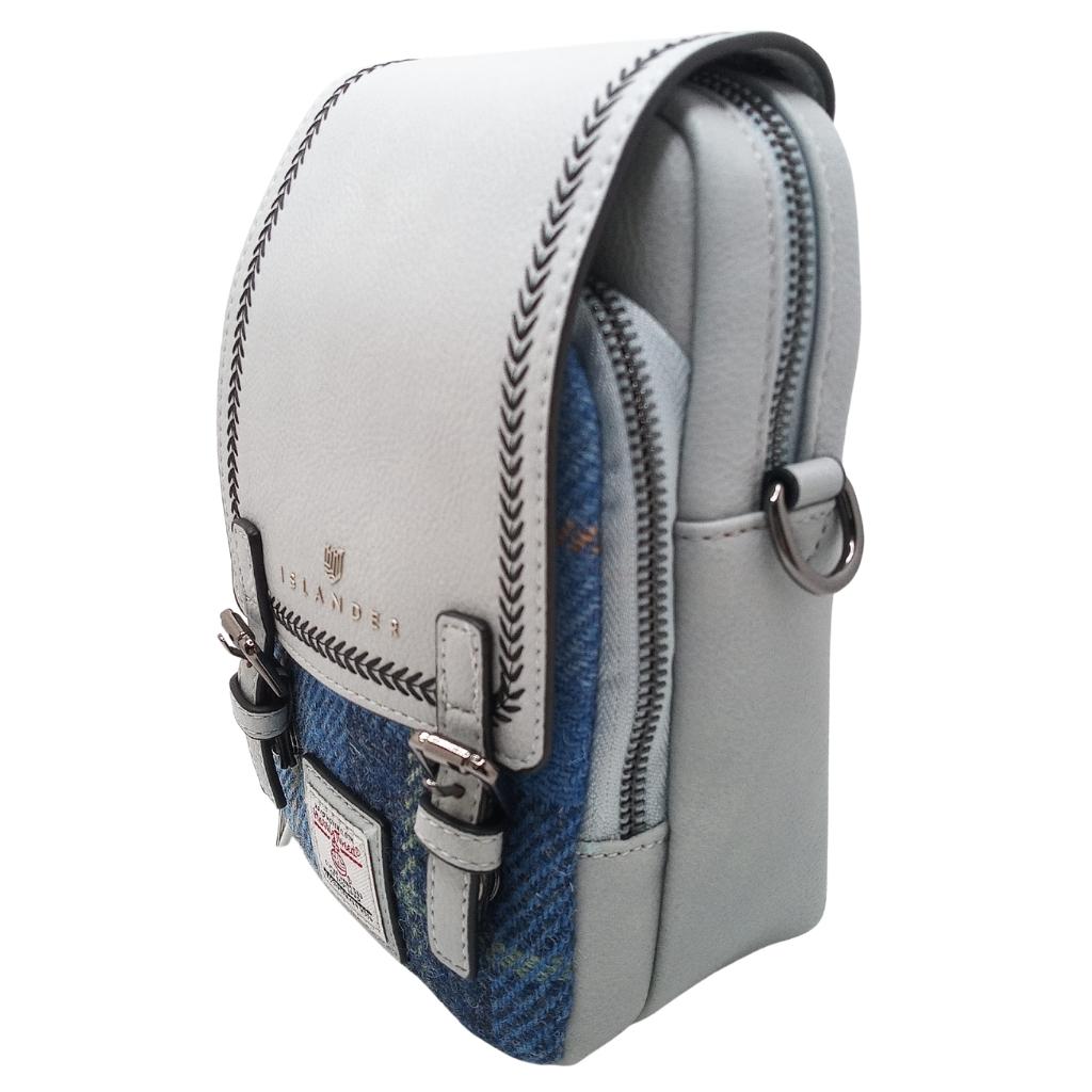 Islander Harris Tweed The Baby Jura Crossbody Bag 'Blue Tartan'