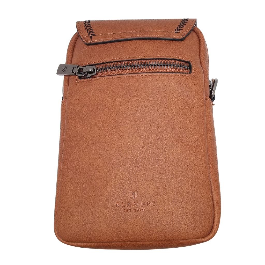 Islander Harris Tweed The Baby Jura Crossbody Bag 'Chestnut Blue Tartan' by Islander - Handbags