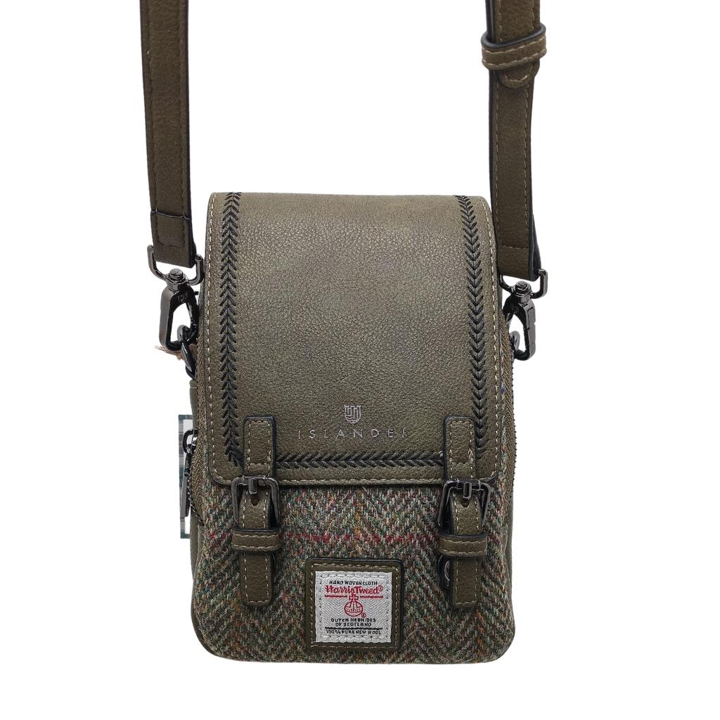 Islander Harris Tweed The Baby Jura Crossbody Bag 'Chestnut Herringbone' by Islander - Handbags