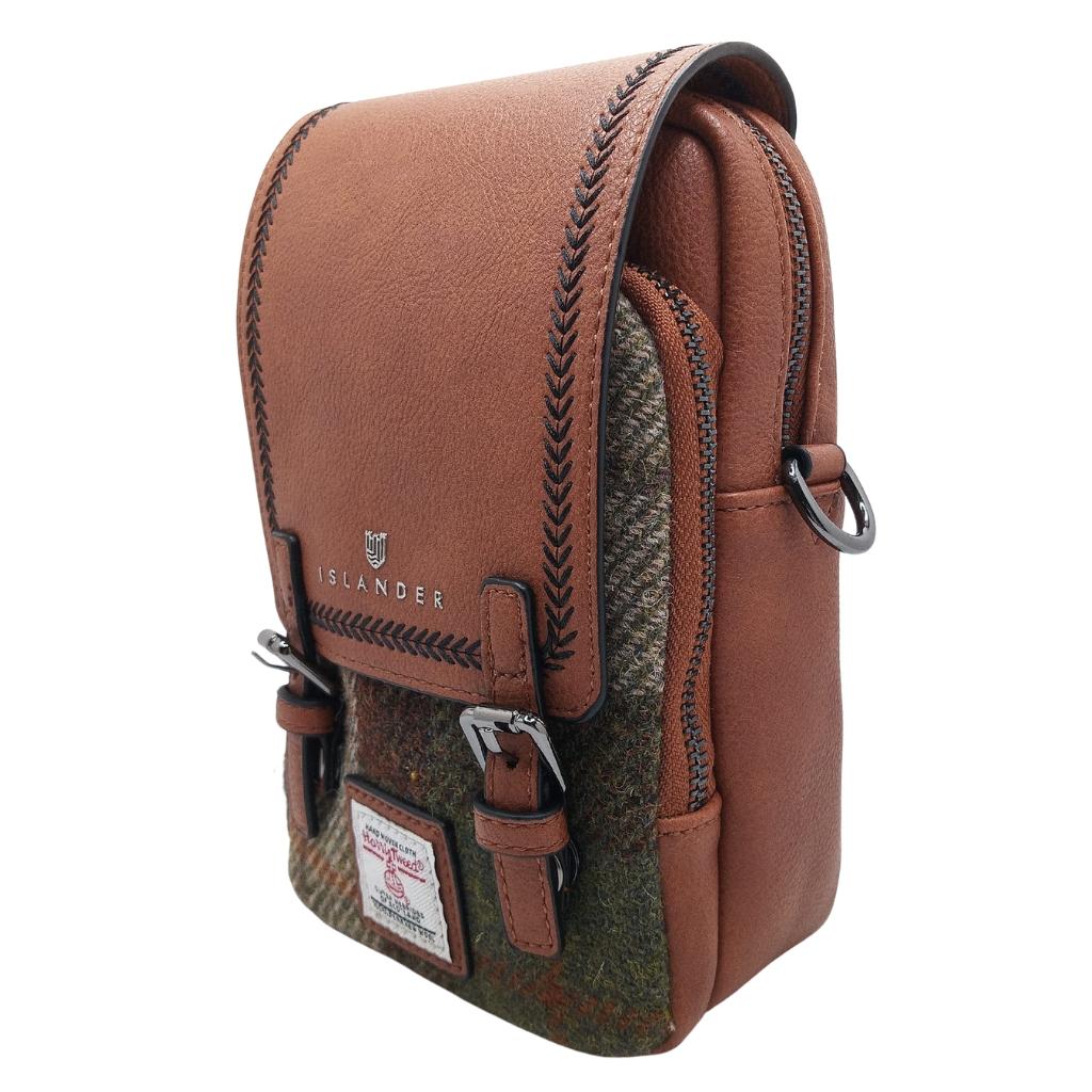 Islander Harris Tweed The Baby Jura Crossbody Bag 'Chestnut Tartan' by Islander - Handbags