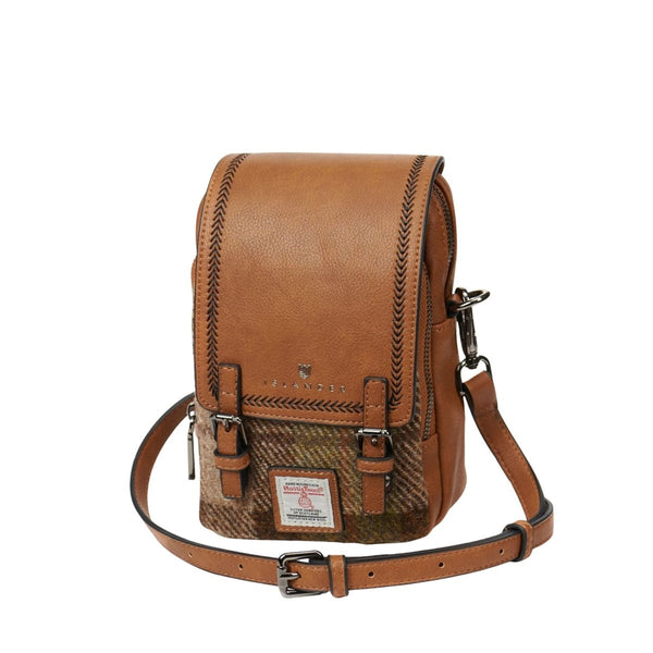 Islander Harris Tweed The Baby Jura Crossbody Bag 'Chestnut Tartan'