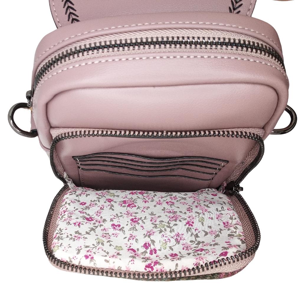 Islander Harris Tweed The Baby Jura Crossbody Bag 'Pink and Green Tartan' by Islander - Handbags