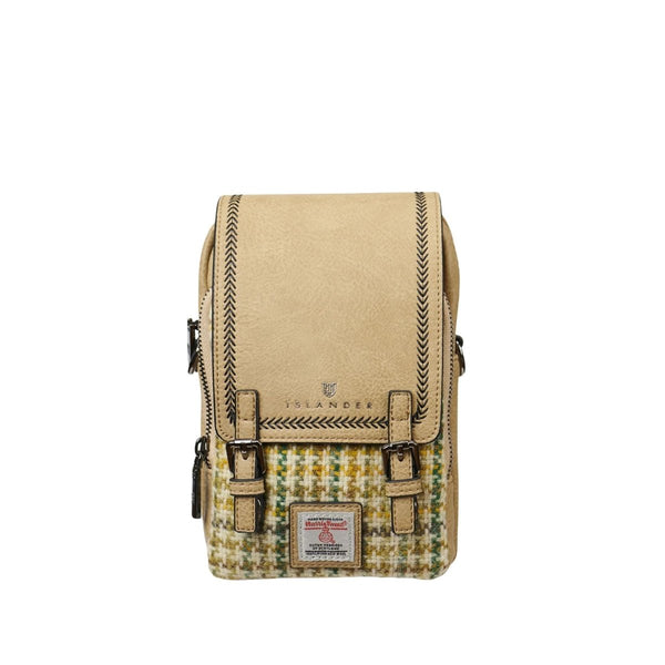 Islander Harris Tweed The Baby Jura Crossbody Bag 'Yellow Dogtooth'