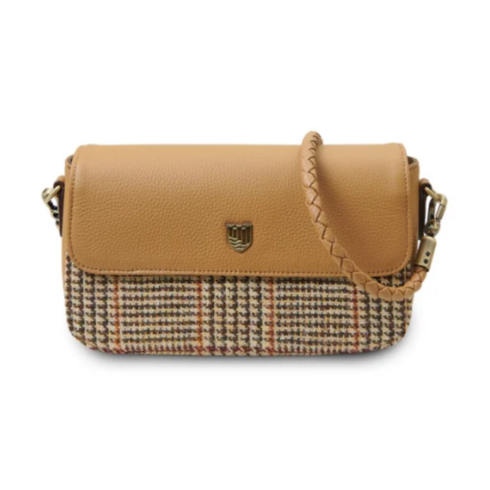 Islander Harris Tweed The Caithness Clutch 'Beige Dogtooth' - The Celtic Gift Store - Handbags