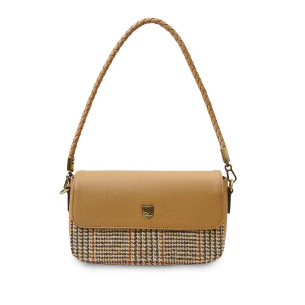 Islander Harris Tweed The Caithness Clutch 'Beige Dogtooth' - The Celtic Gift Store - Handbags
