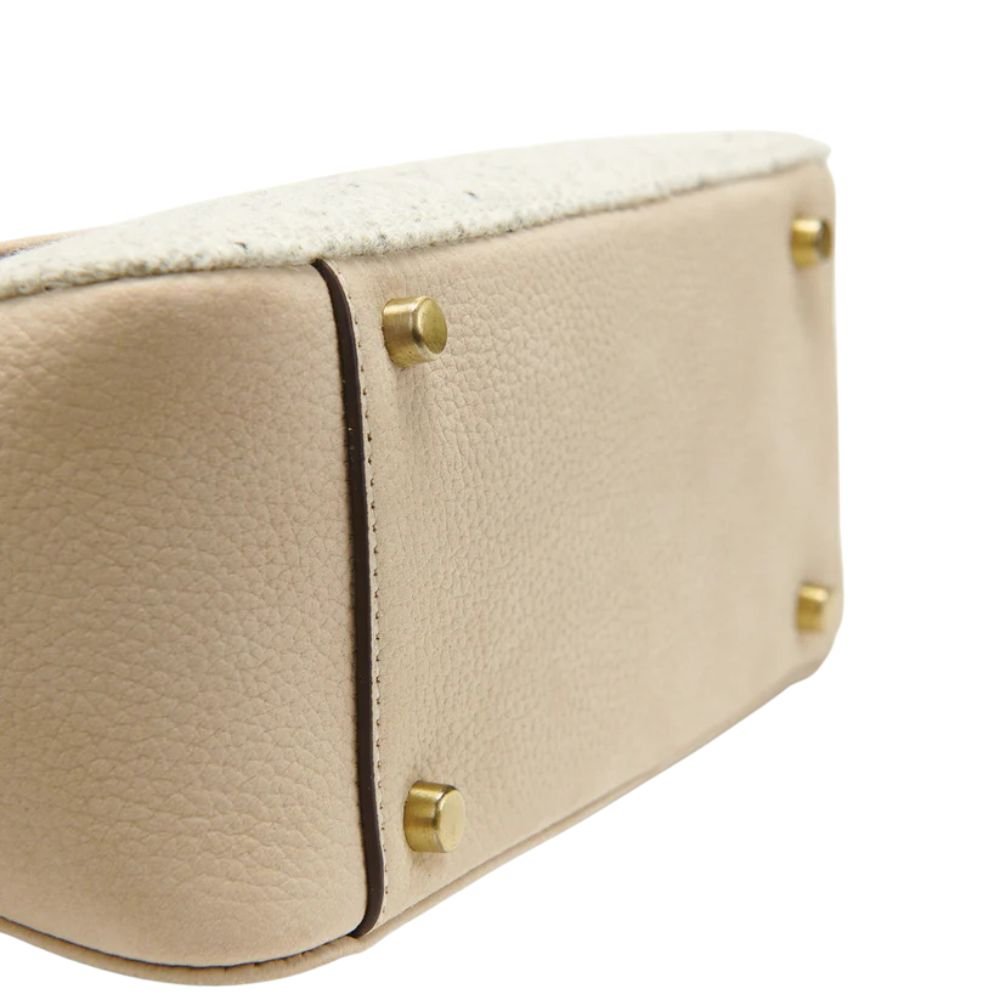 Islander Harris Tweed The Caithness Clutch 'Beige Dogtooth'