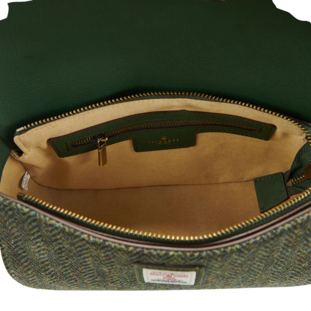 Islander Harris Tweed The Caithness Clutch 'Beige Dogtooth'