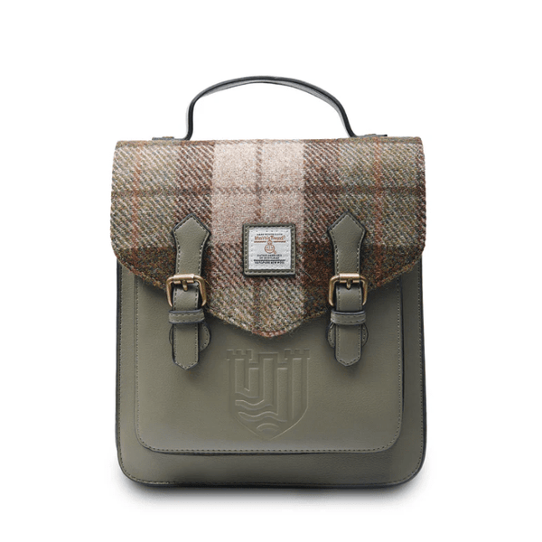 Islander Harris Tweed The Calton Backpack 'Chestnut Tartan' - The Celtic Gift Store - Handbags